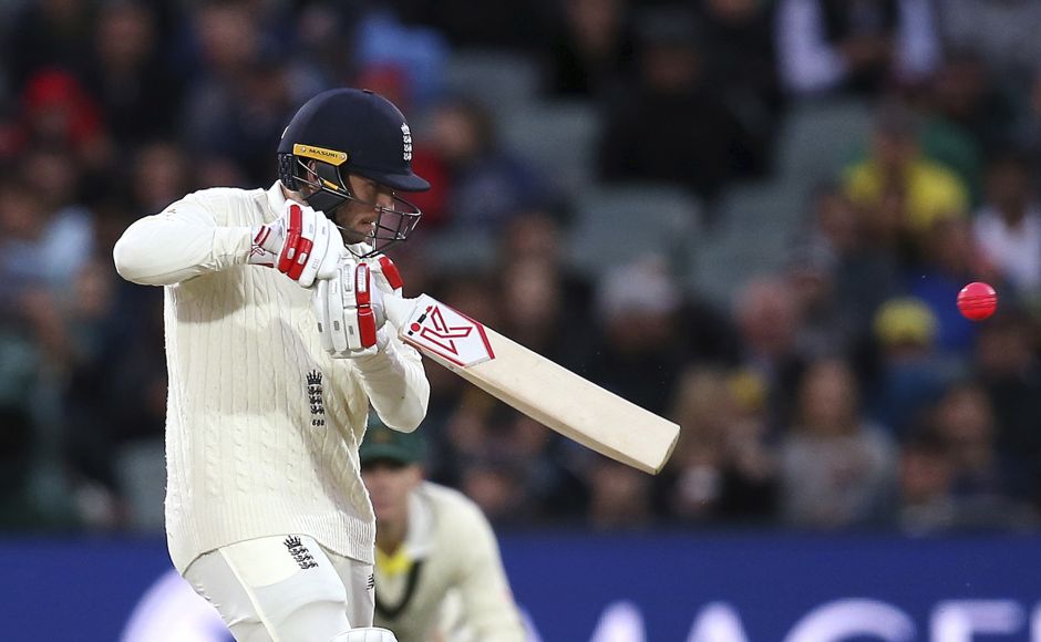 England's Mark Stoneman cuts the ball against Australia during the second day of their Ashes test match in Adelaide, Sunday, Dec. 3, 2017. (AP Photo/Rick Rycroft) Shaun Marsh's century puts Australia in charge after Day 2 of Ashes 2nd Test