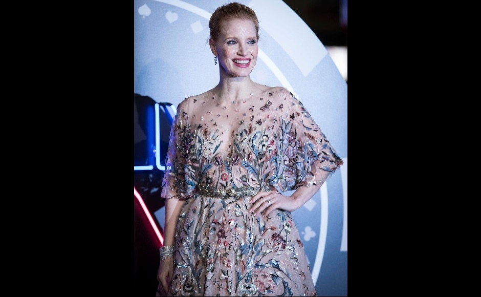 In the film Molly's Game, Chastain essays the role of Molly Bloom, an Olympic-class skier who ran the world's most exclusive high-stakes poker game for a decade before being arrested. Photo by AP/Vianney Le Caer In the film Molly's Game, Chastain essays the role of Molly Bloom, an Olympic-class skier who ran the world's most exclusive high-stakes poker game for a decade before being arrested. Photo by AP/Vianney Le Caer