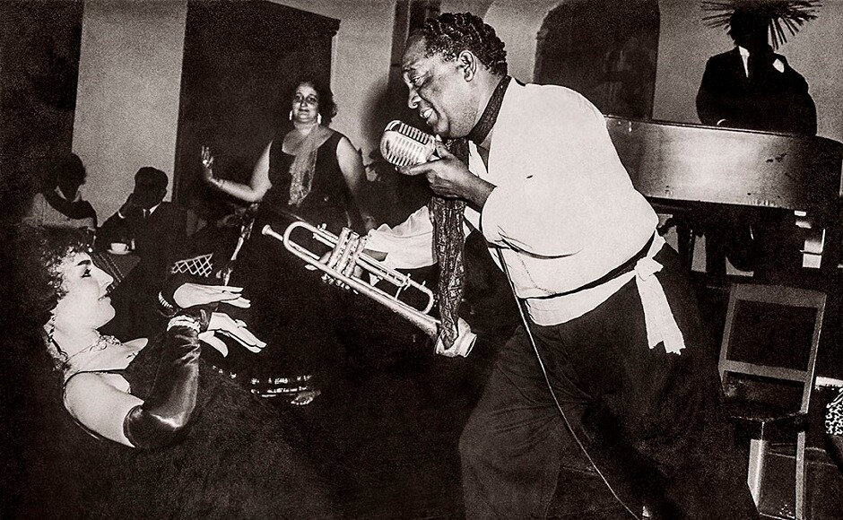 Chic Chocolate performing with cabaret artist Maria Elena at a Blues theme night at the Savoy Hotel. Mussoorie, 1964. Photo courtesy: Chic Chocolate Family, Serendepity Arts Festival Serendipity Arts Festival: This exhibition reveals the contributions of Goan musicians to India's jazz heritage