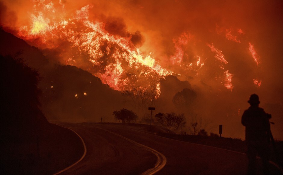 Evacuees in San Diego County, where a 4,100-acre fire was only 15 percent contained as of late on Friday night, told of swiftly encroaching flames that left at least six people injured, prized racehorses dead and dozens of homes in ruins. AP Evacuees in San Diego County, where a 4,100-acre fire was only 15 percent contained as of late on Friday night, told of swiftly encroaching flames that left at least six people injured, prized racehorses dead and dozens of homes in ruins. AP