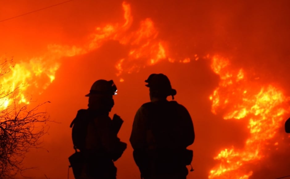 Firefighters made significant progress Saturday on other fronts of the enormous fire that started 4 December in neighbouring Ventura County. As containment increased on other major blazes in Los Angeles, Riverside and San Diego counties, resources from those fires were diverted to the Santa Barbara foothills. AP Firefighters made significant progress Saturday on other fronts of the enormous fire that started 4 December in neighbouring Ventura County. As containment increased on other major blazes in Los Angeles, Riverside and San Diego counties, resources from those fires were diverted to the Santa Barbara foothills. AP