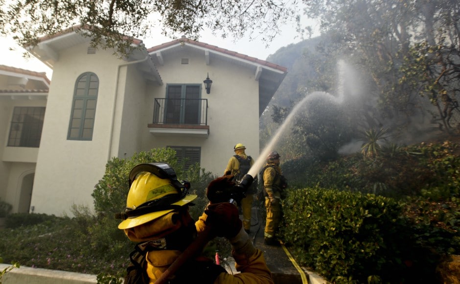 The wildfire forced many schools to close for days, shut roads and drove hundreds of thousands from their homes. It was also responsible for poor air quality throughout Southern California. AP The wildfire forced many schools to close for days, shut roads and drove hundreds of thousands from their homes. It was also responsible for poor air quality throughout Southern California. AP