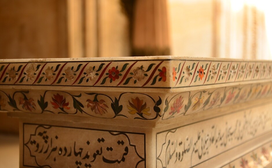 Intricate detailing on the tombs, which are often overlooked by tourists visiting Hyderabad. Photograph by Upayan Bardhan A walk through the intricately carved Paigah Tombs, the Taj of the Deccan