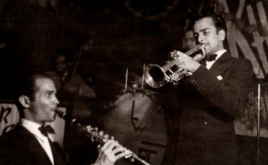 Frank Fernand during a performance of Rhapsody in Blue and at the Capitol Cinema. Bombay, late 1930s. Photo courtesy: Frank Fernand Family, Serendipity Arts Festival Serendipity Arts Festival: This exhibition reveals the contributions of Goan musicians to India's jazz heritage