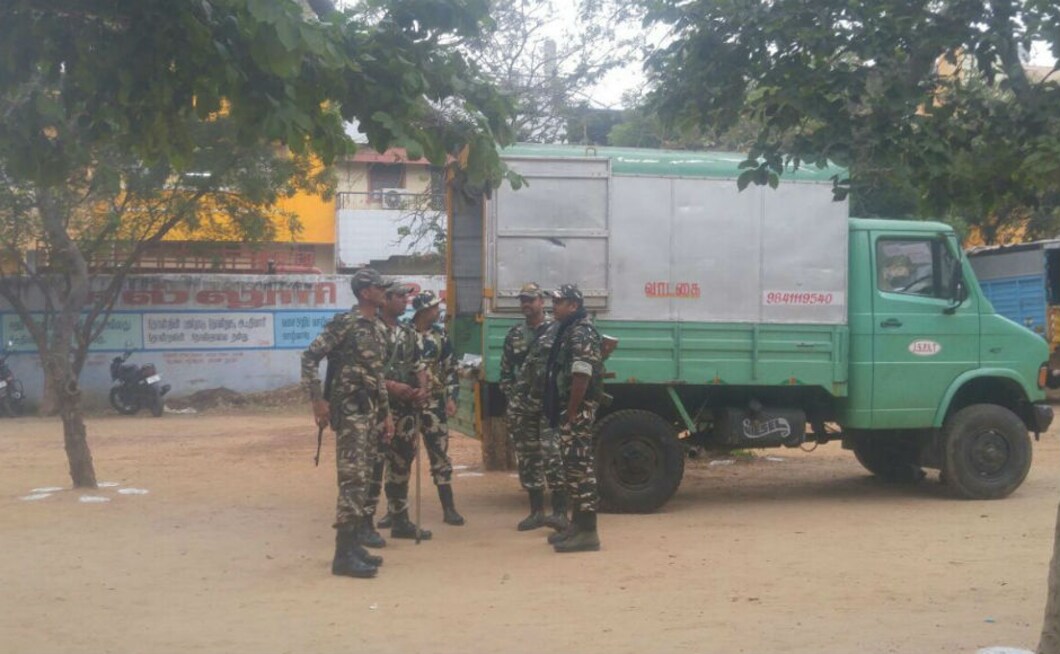 Elaborate security arrangements were in place with about 2,000 state police personnel, 15 companies of Central Armed Police Forces, including CRPF deployed across 256 polling stations. Ayswarya Murthy/101reporters Elaborate security arrangements were in place with about 2,000 state police personnel, 15 companies of Central Armed Police Forces, including CRPF deployed across 256 polling stations. Ayswarya Murthy/101reporters