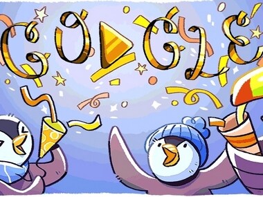 Google celebrates New Year’s eve is its latest doodle; penguins are back and how
