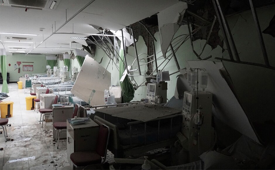 Damaged equipment is seen at a hospital following the earthquake in Banyumas, Central Java. The tremor was felt across the island including in the capital Jakarta, some 300 kilometres from the epicentre. AP Damaged equipment is seen at a hospital following the earthquake in Banyumas, Central Java. The tremor was felt across the island including in the capital Jakarta, some 300 kilometres from the epicentre. AP