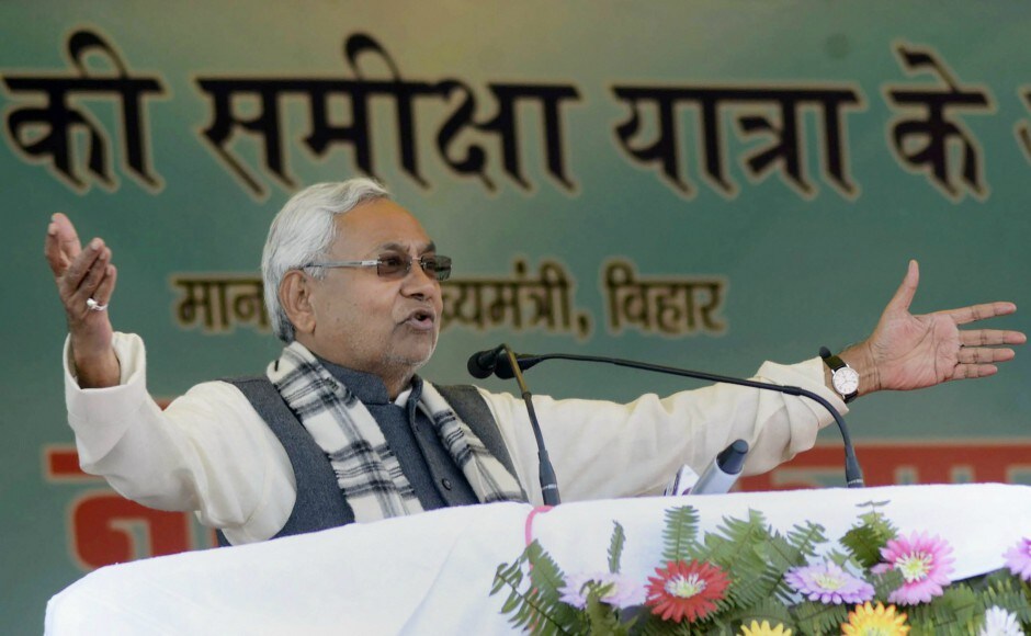 Nitish Kumar embarked on the yatra to take stock of the developmental schemes of his government on the ground. PTI Nitish Kumar embarked on the yatra to take stock of the developmental schemes of his government on the ground. PTI