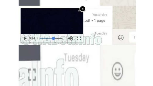 Picture-in-picture mode on WhatsApp Beta. Image: WABetaInfo