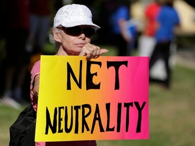 Lori Erlendsson attends a pro-net neutrality Internet activist rally. Reuters