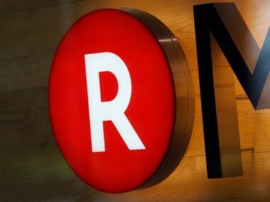 The logo of Rakuten Mobile is seen at its branch in Tokyo, Japan. Reuters