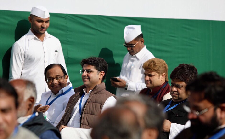 Several Congress leaders, including P Chidambaram, attended the event at the AICC headquarters. Twitter @INCIndia Several Congress leaders, including P Chidambaram, attended the event at the AICC headquarters. Twitter @INCIndia