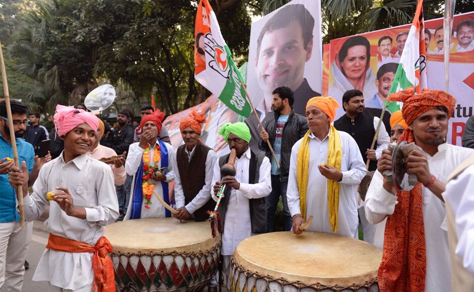 The ceremony was marked by loud celebrations as scores of Rahul Gandhi supporters danced to upbeat tunes, raised slogans, burst crackers and distributed sweets outside the party office in New Delhi. Twitter @INCIndia The ceremony was marked by loud celebrations as scores of Rahul Gandhi supporters danced to upbeat tunes, raised slogans, burst crackers and distributed sweets outside the party office in New Delhi. Twitter @INCIndia