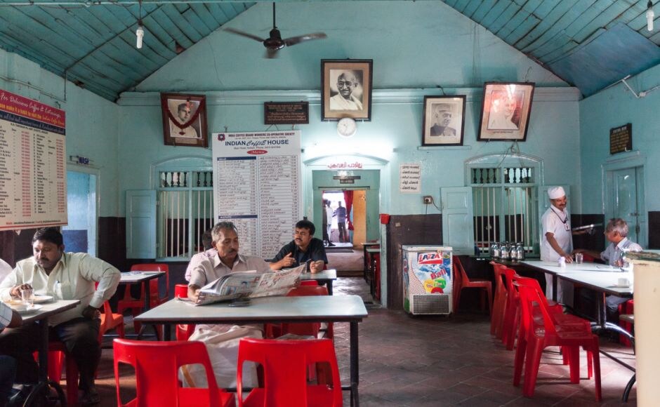 The interior of the Indian Coffee House, Kollam, 2013. Stuart Freedman/Tasveer The Palaces of Memory: Stuart Freedman's unique perspective on Indian Coffee House