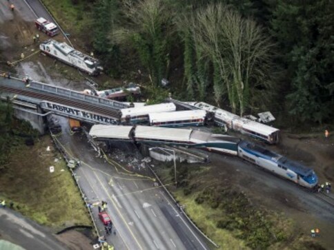 Amtrak derailment: Six killed, 50 hospitalised as train along new route derails onto Washington highway Amtrak derailment: Six killed, 50 hospitalised as train along new route derails onto Washington highway