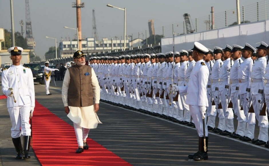 'Kalvari is an excellent example of our 'Make in India' programme," said Narendra Modi speaking at the commissioning ceremony in Mumbai. Twitter @narendramodi Narendra Modi commissions Scorpene-class submarine INS Kalvari in Mumbai