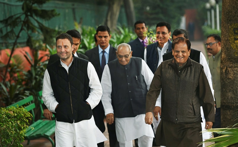 Gandhi signed a set of nominations in the presence of former prime minister Manmohan Singh, senior party leaders Kamal Nath, Motilal Vora, Sheila Dikshit, Ahmed Patel and Ashok Gehlot. PTI Rahul Gandhi files nomination for Congress president's post at party headquarters