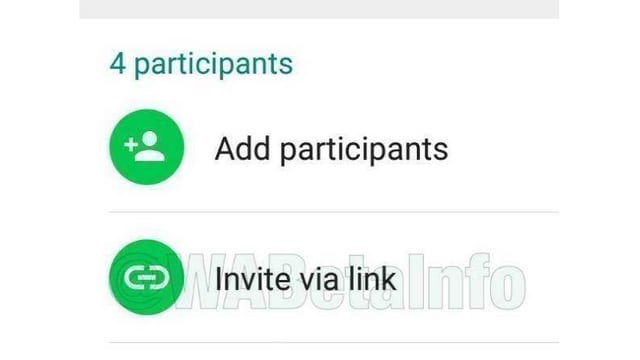 The new invite via link feature. Image: WABetaInfo