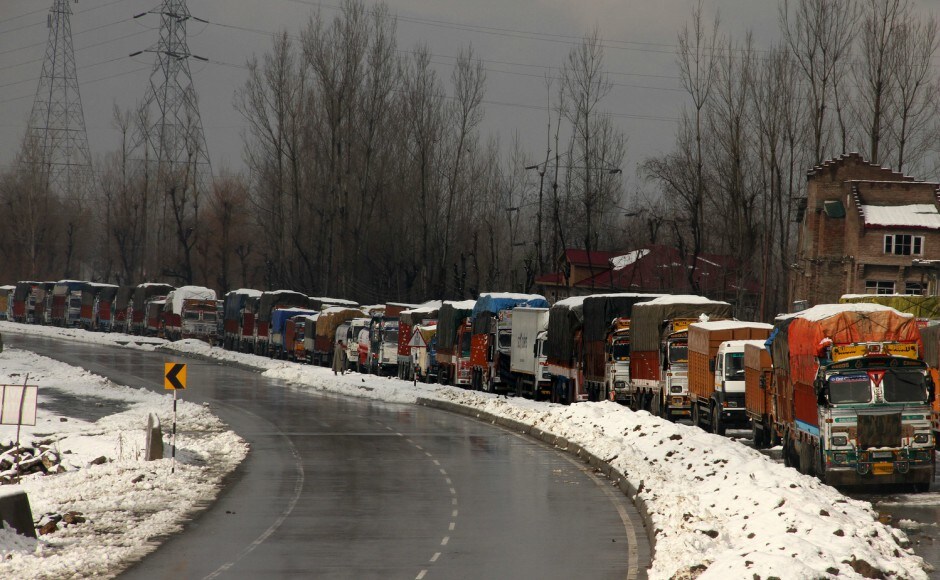 The 300-kilometre long Srinagar-Jammu National Highway, the only all-weather road linking Kashmir with the rest of the country, was closed following heavy rains and snowfall at several places, including the Jawahar Tunnel, and incidents of shooting stones near Panthal. Firstpost/Sameer Mushtaq Snowfall in Jammu and Kashmir comes as respite to residents after several months of dry spell