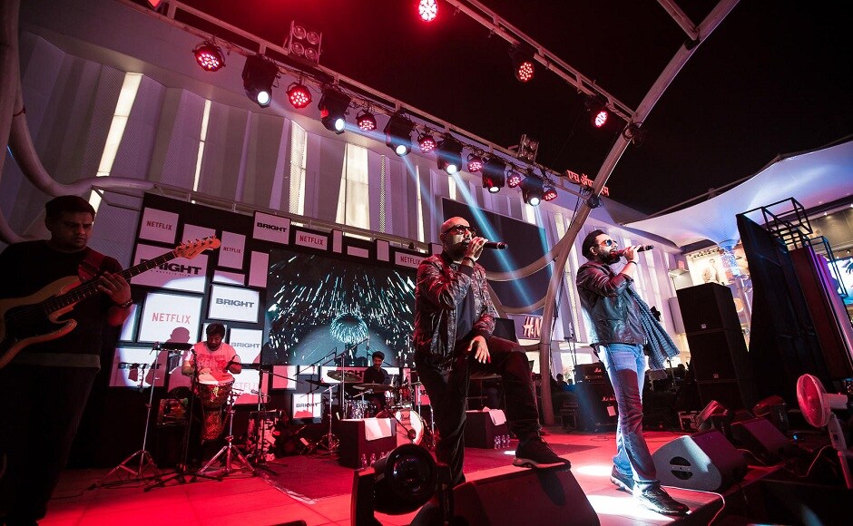 Vishal & Shekhar set the stage on fire. Image from Netflix. Vishal & Shekhar set the stage on fire. Image from Netflix.