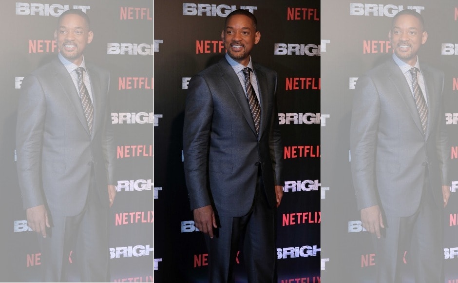 Will Smith, who is playing the lead role in Bright, arrives in Mumbai for the premiere. Image from Firstpost/Sachin Gokhale Will Smith, who is playing the lead role in Bright, arrives in Mumbai for the premiere. Image from Firstpost/Sachin Gokhale