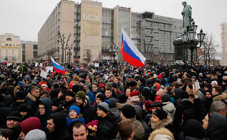 Russian Opposition leader Alexei Navalny has been arrested in Moscow as protest demonstrations called by him took place across the country. AP Russian Opposition leader Alexei Navalny has been arrested in Moscow as protest demonstrations called by him took place across the country. AP