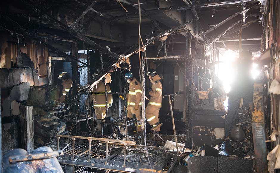 While South Korea has risen to become the world's 11th-largest economy, some of its infrastructures were built rapidly and it has a history of preventable disasters. Firefighters inspect the burnt hospital after a fire in Miryang. AP While South Korea has risen to become the world's 11th-largest economy, some of its infrastructures were built rapidly and it has a history of preventable disasters. Firefighters inspect the burnt hospital after a fire in Miryang. AP