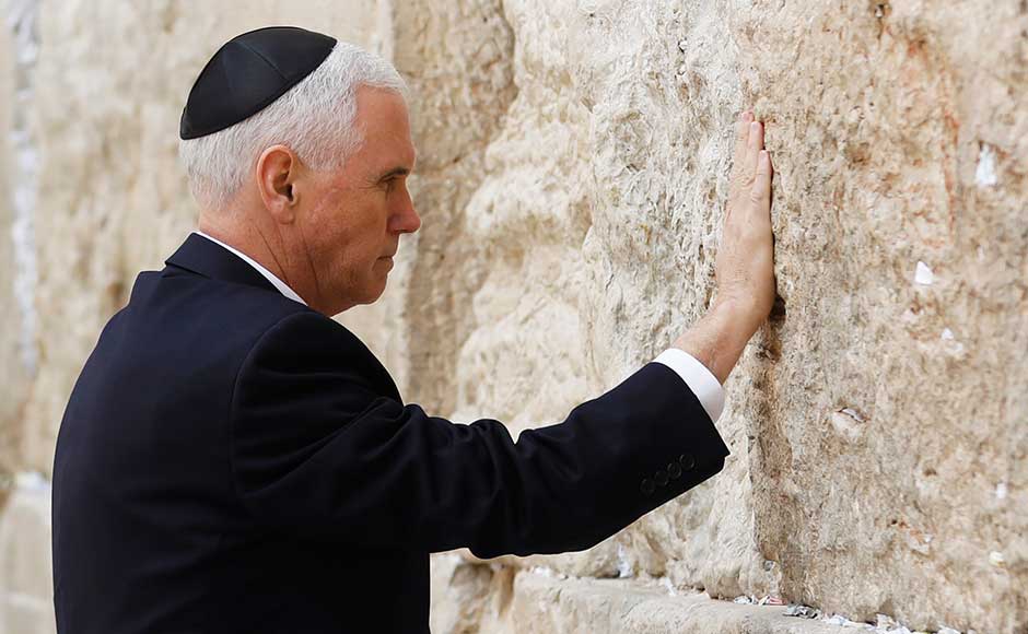 On Tuesday, as he wrapped up his trip, Pence, who was boycotted by the Palestinians, visited one of the holiest sites in Judaism, the Western Wall. The site lies in Israeli-annexed east Jerusalem, the sector the Palestinians want as the capital of their future state, and many Israelis are likely to interpret it as Pence further backing their claim over the entire city. AP On Tuesday, as he wrapped up his trip, Pence, who was boycotted by the Palestinians, visited one of the holiest sites in Judaism, the Western Wall. The site lies in Israeli-annexed east Jerusalem, the sector the Palestinians want as the capital of their future state, and many Israelis are likely to interpret it as Pence further backing their claim over the entire city. AP
