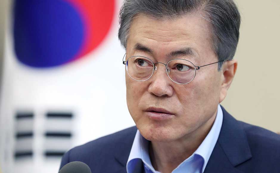 South Korean President Moon Jae-In called an emergency meeting with advisers and demanded an immediate probe into the cause of the blaze. Moon Jae-in speaks about a fire during a meeting at the presidential Blue House in Seoul. AP South Korean President Moon Jae-In called an emergency meeting with advisers and demanded an immediate probe into the cause of the blaze. Moon Jae-in speaks about a fire during a meeting at the presidential Blue House in Seoul. AP
