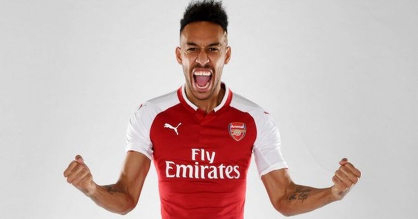 Arsenal splashed out a club-record transfer fee to sign Gabon striker Pierre-Emerick Aubameyang. Image courtesy: Official website of Arsenal