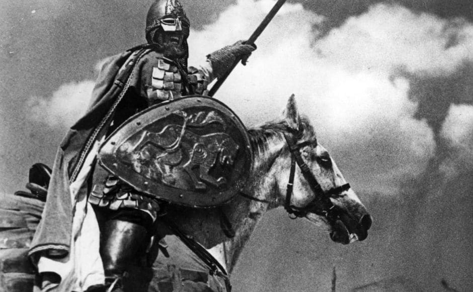 Eisenstein's Alexander Nevsky (1938) was about the attempted invasion of the Russian city of Novgorod in the 13th century by knights of the Holy Roman Empire. Image via Twitter Eisenstein's Alexander Nevsky (1938) was about the attempted invasion of the Russian city of Novgorod in the 13th century by knights of the Holy Roman Empire. Image via Twitter