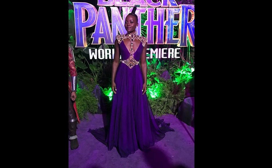 Lupita Nyong'o arrives at the premiere of Black Panther at LA. She essays the role of Nakia in the film. Twitter/@theblackpanther Lupita Nyong'o arrives at the premiere of Black Panther at LA. She essays the role of Nakia in the film. Twitter/@theblackpanther