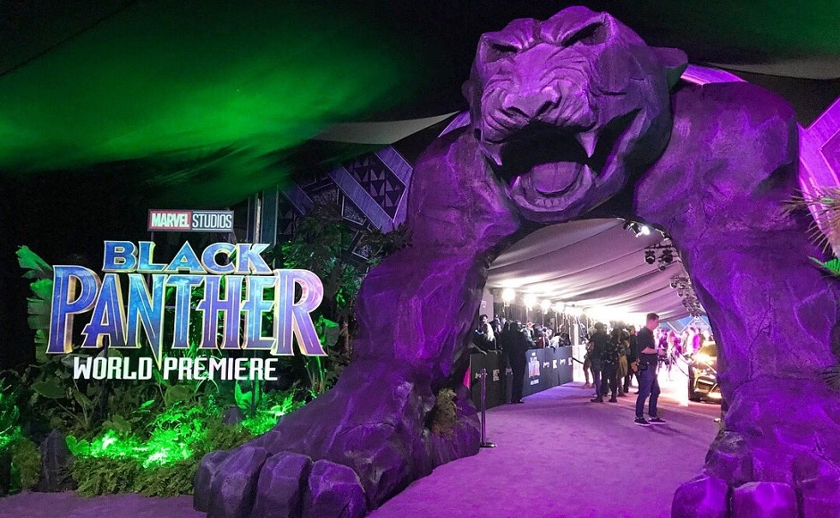 The venue of the Los Angeles premiere of Marvel's upcoming superhero flick Black Panther. Twitter/@Marvel The venue of the Los Angeles premiere of Marvel's upcoming superhero flick Black Panther. Twitter/@Marvel