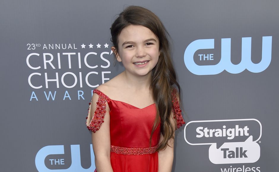 The Florida Project star Brooklynn Prince arrives at the 23rd annual Critics' Choice Awards at the Barker Hangar. AP The Florida Project star Brooklynn Prince arrives at the 23rd annual Critics' Choice Awards at the Barker Hangar. AP