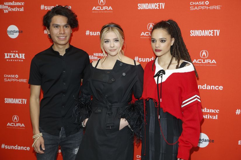 Cast members from left, Forrest Goodluck, Chloe Grace Moretz, and Sasha Lane pose at the premiere of "The Miseducation of Cameron Post" during the 2018 Sundance Film Festival on Monday, Jan. 22, 2018, in Park City, Utah. (Photo by Danny Moloshok/Invision/AP)