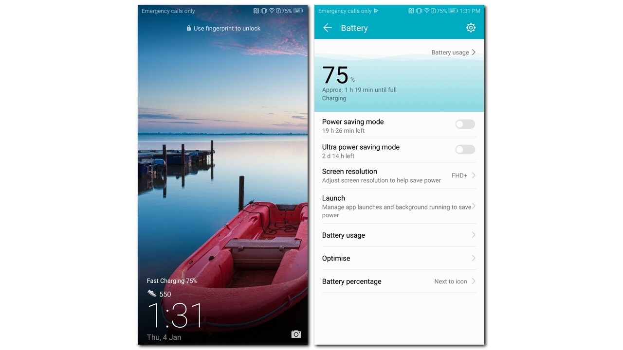 Charging speed for View 10 with Fast charging