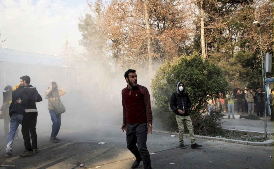 The demonstrations began Thursday in Mashhad, Iran's second-largest city and the home of a famous Shiite shrine. The city is a conservative bastion and a stronghold of Ebrahim Raisi, a cleric who unsuccessfully challenged President Hassan Rouhani in last year's election. AP Thousands hit Iran's streets protesting rising inflation and unemployment