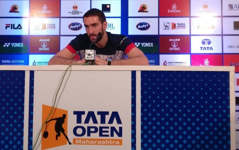 Top seed Marin Cilic during a press conference at the Maharashtra Open. Firstpost/Nikhila Makker
