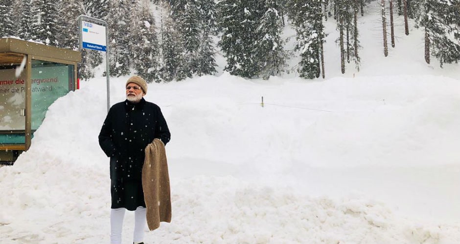 Prime Minister Narendra Modi reached Davos on Monday, becoming the first Indian head of government to attend the World Economic Forum in 20 years. Instagram @narendramodi Prime Minister Narendra Modi reached Davos on Monday, becoming the first Indian head of government to attend the World Economic Forum in 20 years. Instagram @narendramodi