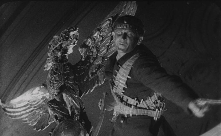 Eisenstein's propaganda film October (1928), dramatised the 1917 October Revolution. Image via Twitter Eisenstein's propaganda film October (1928), dramatised the 1917 October Revolution. Image via Twitter