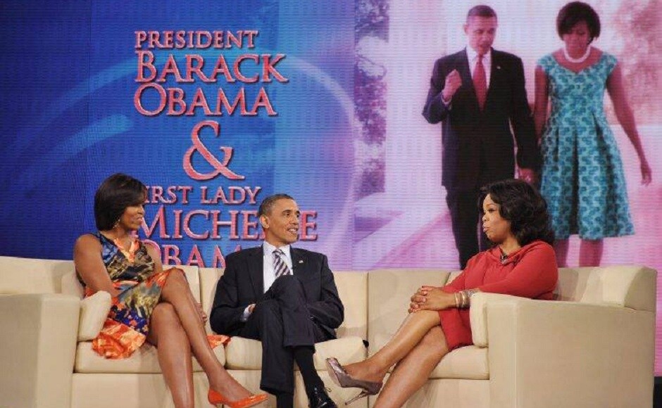 On 2 May, 2011, then US Prez Barack Obama and his wife Michelle Obama appeared on the Oprah Show. It is often said that Winfrey's support during the presidential campaign in 2008 was one of the key factors behind Obama's victory. Facebook On 2 May, 2011, then US Prez Barack Obama and his wife Michelle Obama appeared on the Oprah Show. It is often said that Winfrey's support during the presidential campaign in 2008 was one of the key factors behind Obama's victory. Facebook