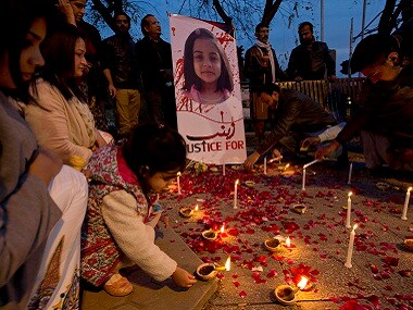 Candle light protests were held across Pakistan in memory of Zainab, the minor girl who was killed this month. AP
