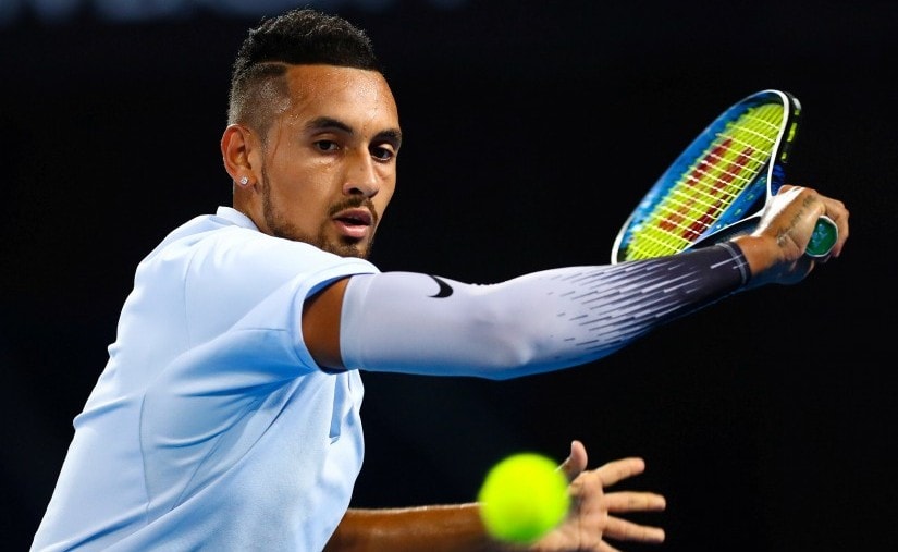 Nick Kyrgios has never made it past the quarter-finals at a Major but he is entering the Australian Open in a confident state of mind. AP 