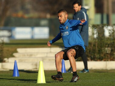 Rafinha trains with Inter Milan. Twitter: @Inter