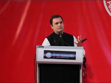 Rahul Gandhi addressed an NRI convention in Behrain. Twitter @INCIndia