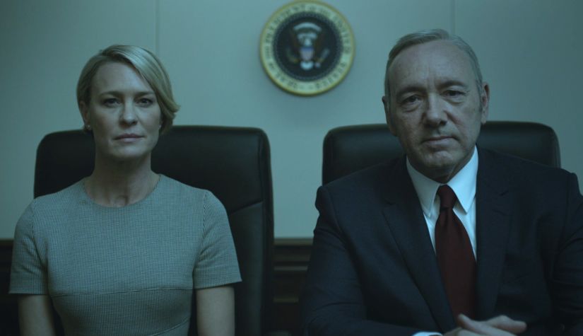 Robin Wright and Kevin Spacey in House of Cards. Netflix