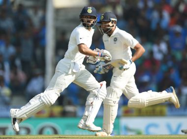 Rohit Sharma (R) has scored only two half-centuries outside the sub-continent.  AFP