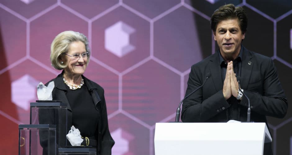 Shah Rukh was presented the award for "his leadership in championing children's and women's rights in India". AP Shah Rukh was presented the award for "his leadership in championing children's and women's rights in India". AP