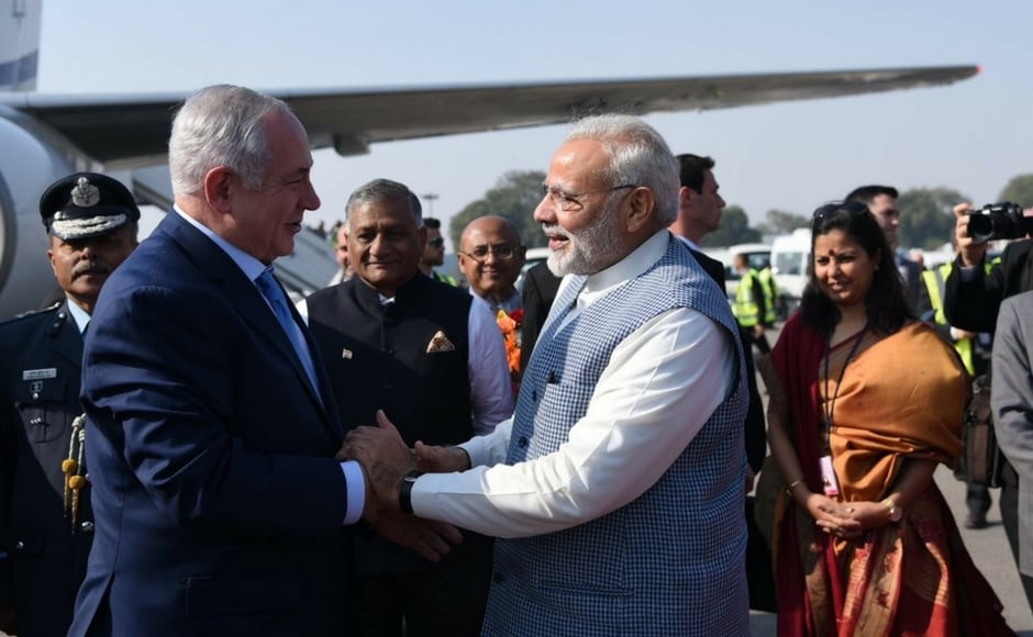 This is the first prime ministerial visit from Israel to India since the visit of former prime minister, Ariel Sharon. Twitter@narendramodi This is the first prime ministerial visit from Israel to India since the visit of former prime minister, Ariel Sharon. Twitter@narendramodi