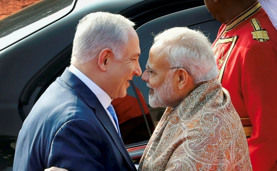 'It began with Narendra Modi's historic visit to Israel, which created tremendous enthusiasm that continues with my visit here,' said the Israeli prime minister. PTI 'It began with Narendra Modi's historic visit to Israel, which created tremendous enthusiasm that continues with my visit here,' said the Israeli prime minister. PTI